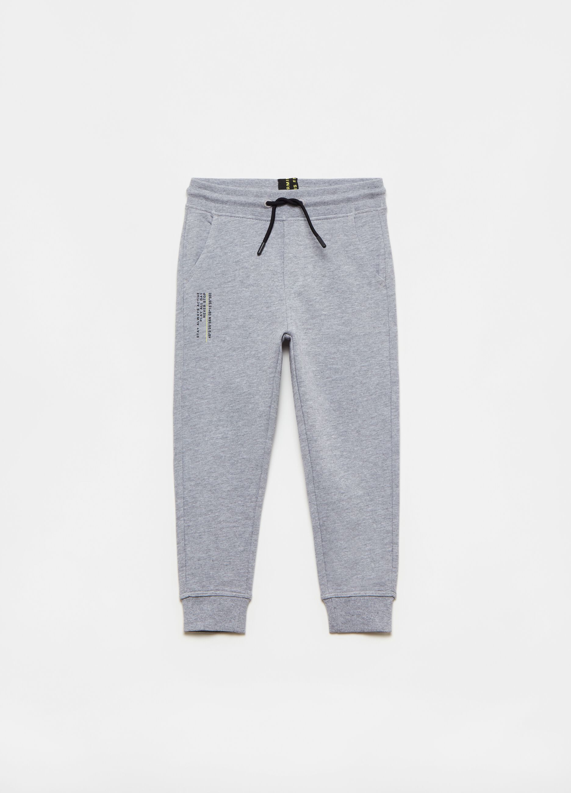 Joggers in French Terry lettering e nastro