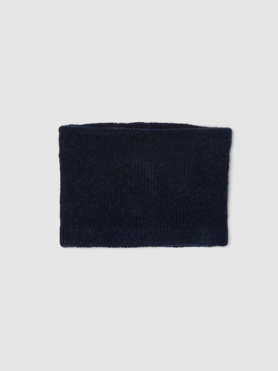 Scaldacollo blu in tessuto elasticizzato_0
