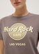 T-shirt cinza de algod&atilde;o puro regular fit com log&oacute;tipo Hard Rock Cafe_3