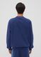 Blue cotton-blend crew-neck sweatshirt with logo_3