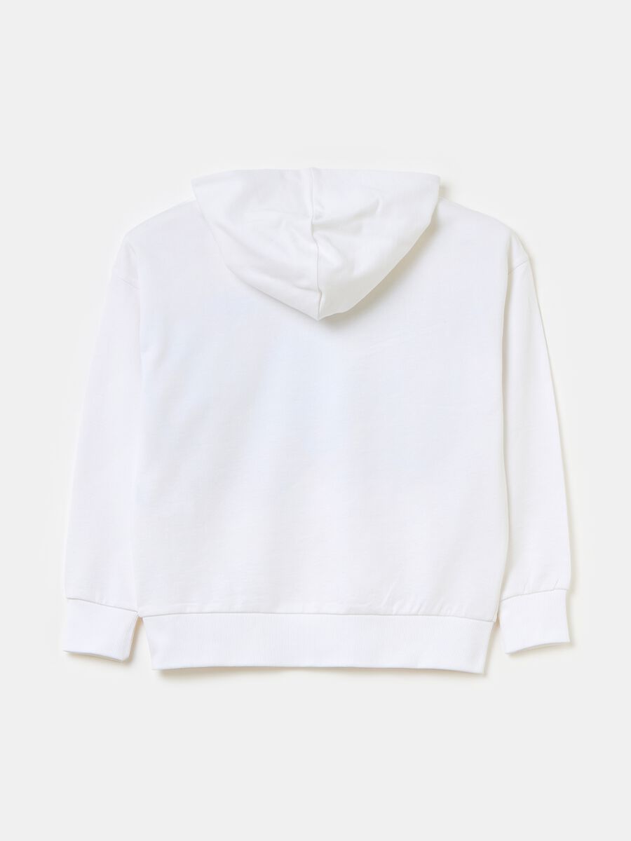 Sweatshirt with hood and Stitch print_1