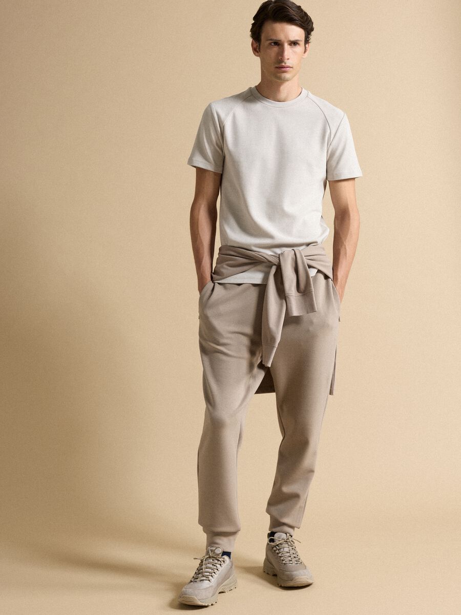 Grey breathable, quick-drying cotton-blend T-shirt_2