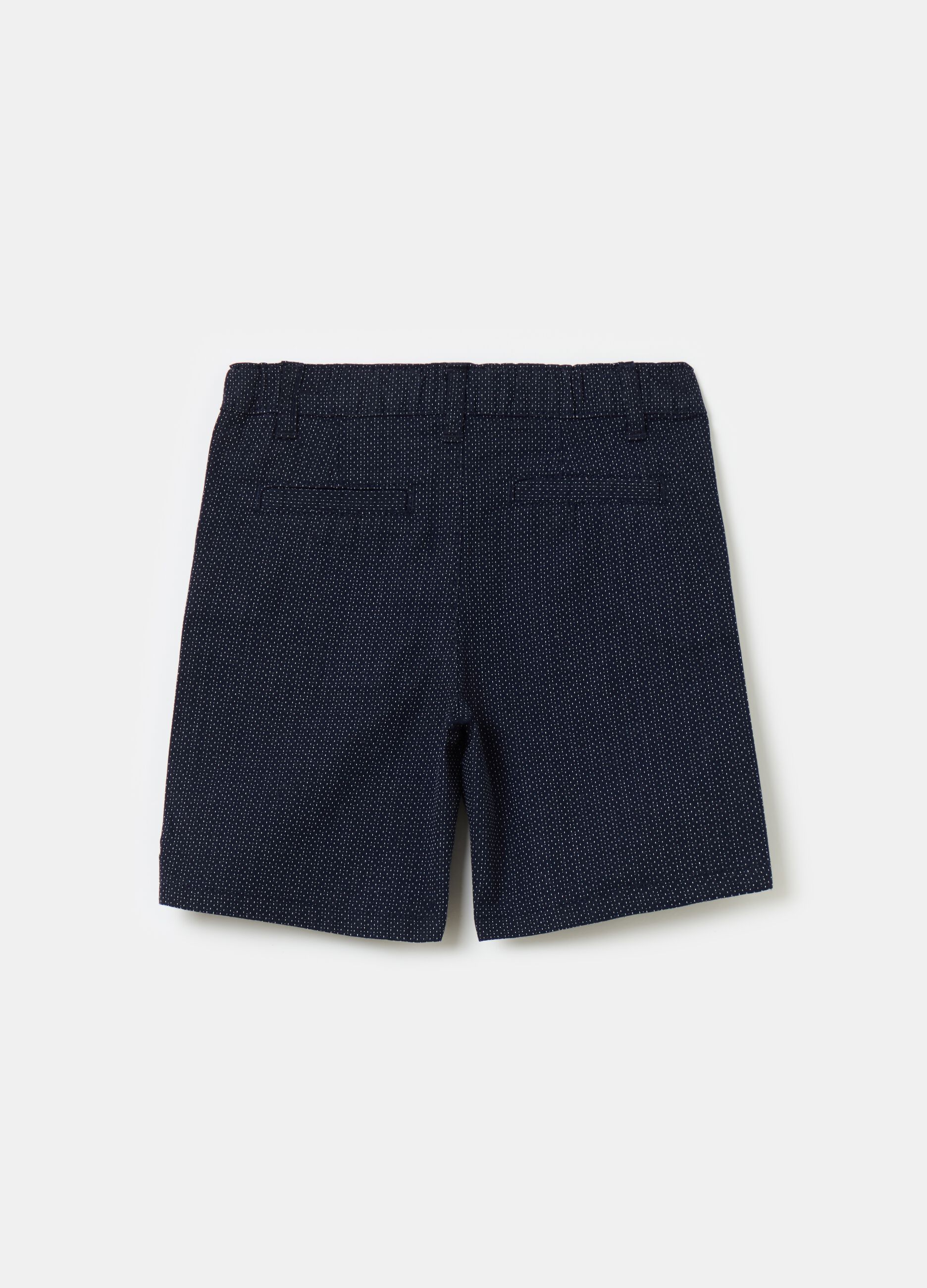 Dobby cotton Bermuda shorts