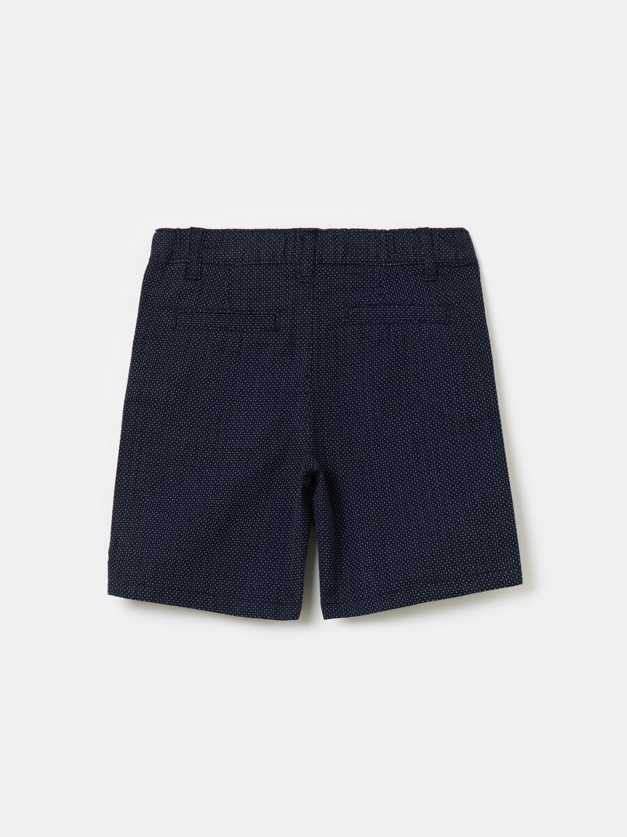 Dobby cotton Bermuda shorts_1