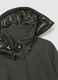 Green padded regular fit jacket with zip and hood_5