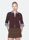 Brauner Rundhals-Cardigan aus Lyocell-Wollmix im Oversize-Fit_0
