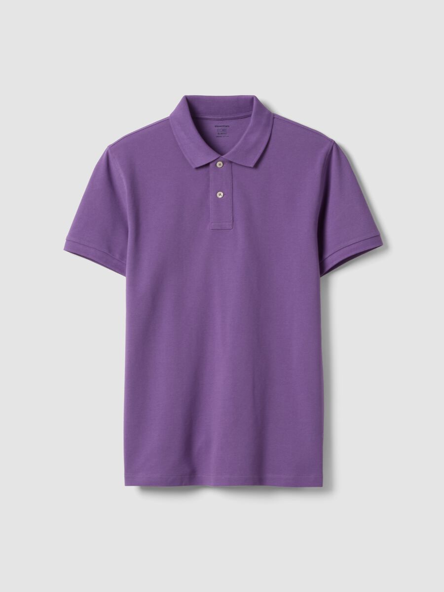 Purple slim fit pure cotton short sleeve polo_4
