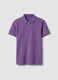Purple slim fit pure cotton short sleeve polo_4