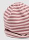 Pink striped organic stretch-cotton hat for baby girl_2