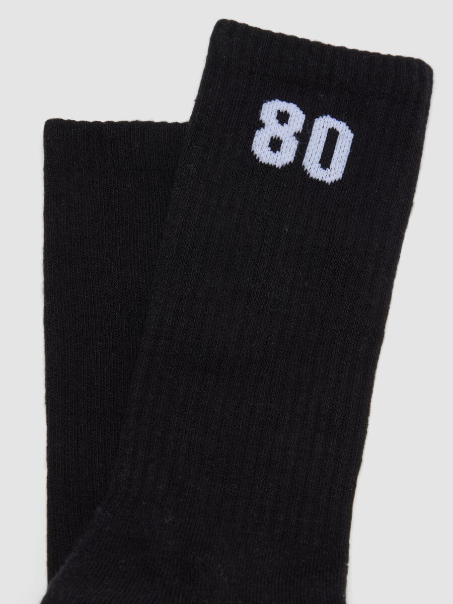 3er-Pack schwarze Sportsocken aus elastischer Bio-Baumwolle_1