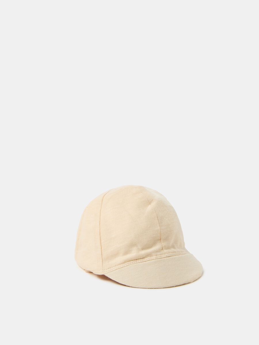 Aviator hat in cotton and linen_0