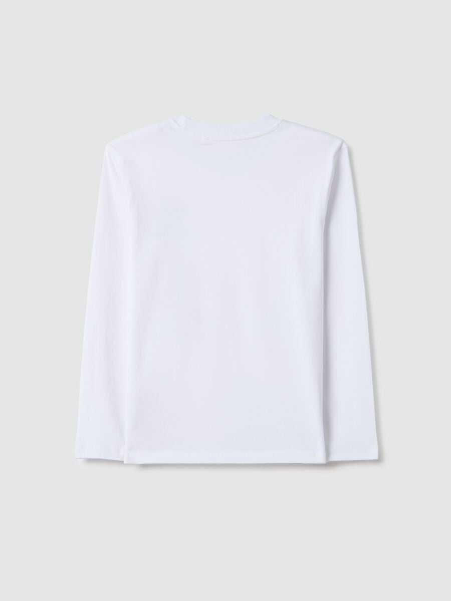 Boys' regular fit pure cotton white T-shirt with print_4