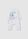 White pure cotton baby onesie with print_0