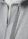 Grey marl hoodie with knotted drawstrings, regular fit_1
