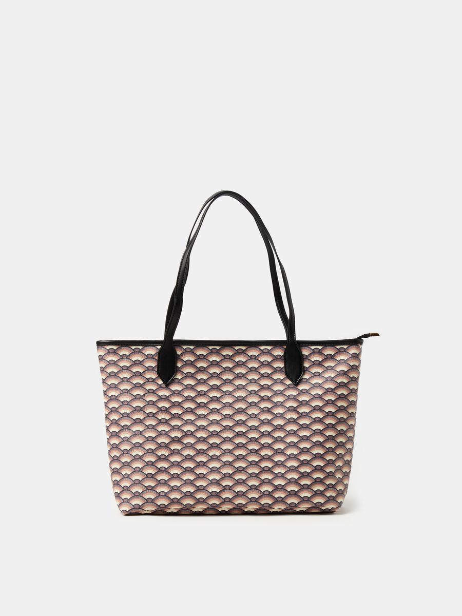 Shopping bag with geometric print_0