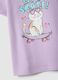 T-shirt violeta para menina em algod&atilde;o puro regular fit com estampa_3