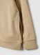 Children's beige pure cotton sweatshirt with regular fit and full zip_3