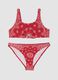 Girls&rsquo; red stretch bikini with paisley print_0