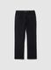 Black cotton blend regular fit jeans for boys_3