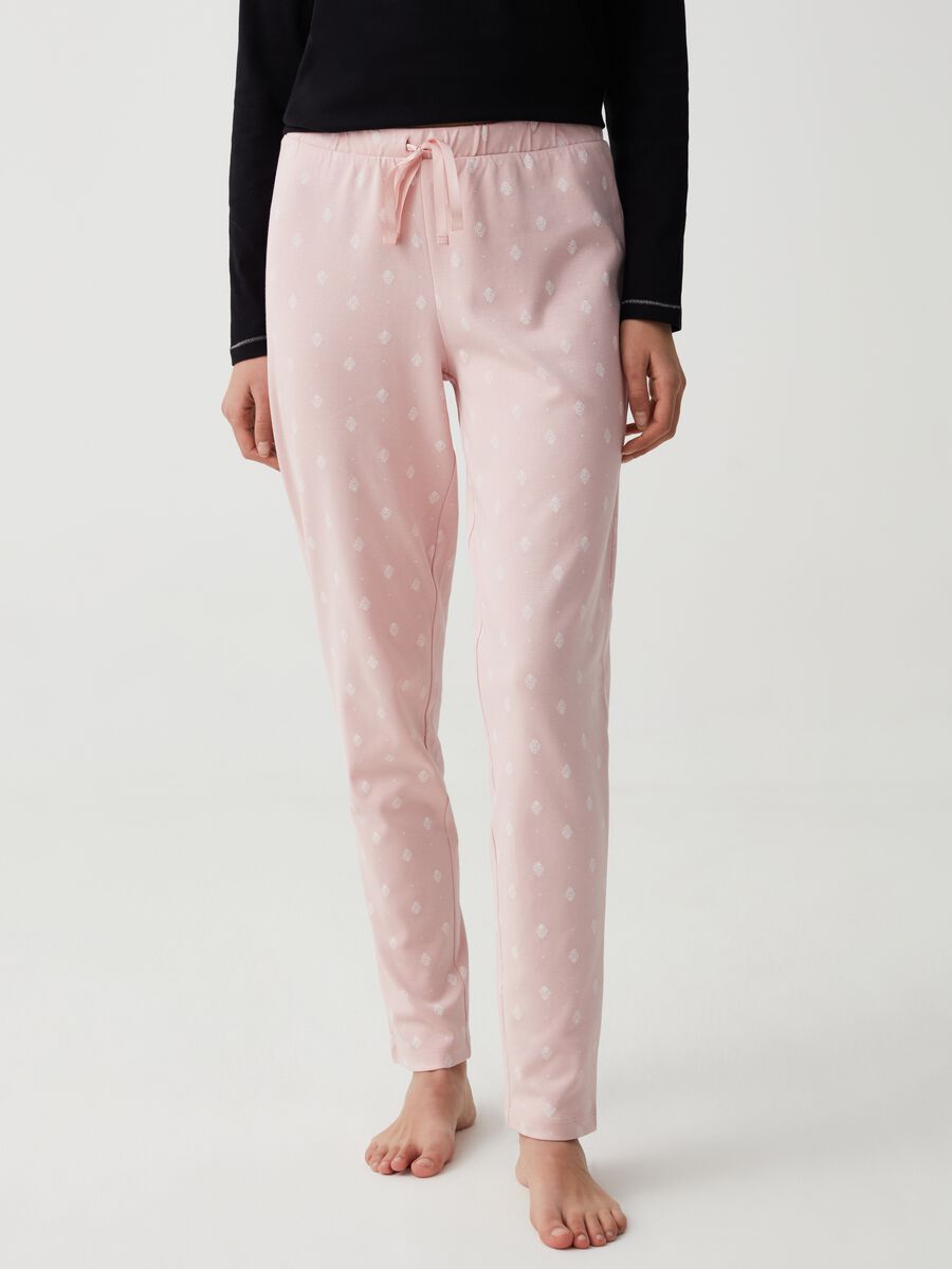 Pyjama bottoms with arabesque print_1