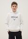 White cotton-blend kids' sweatshirt regular fit with Bulls print_0