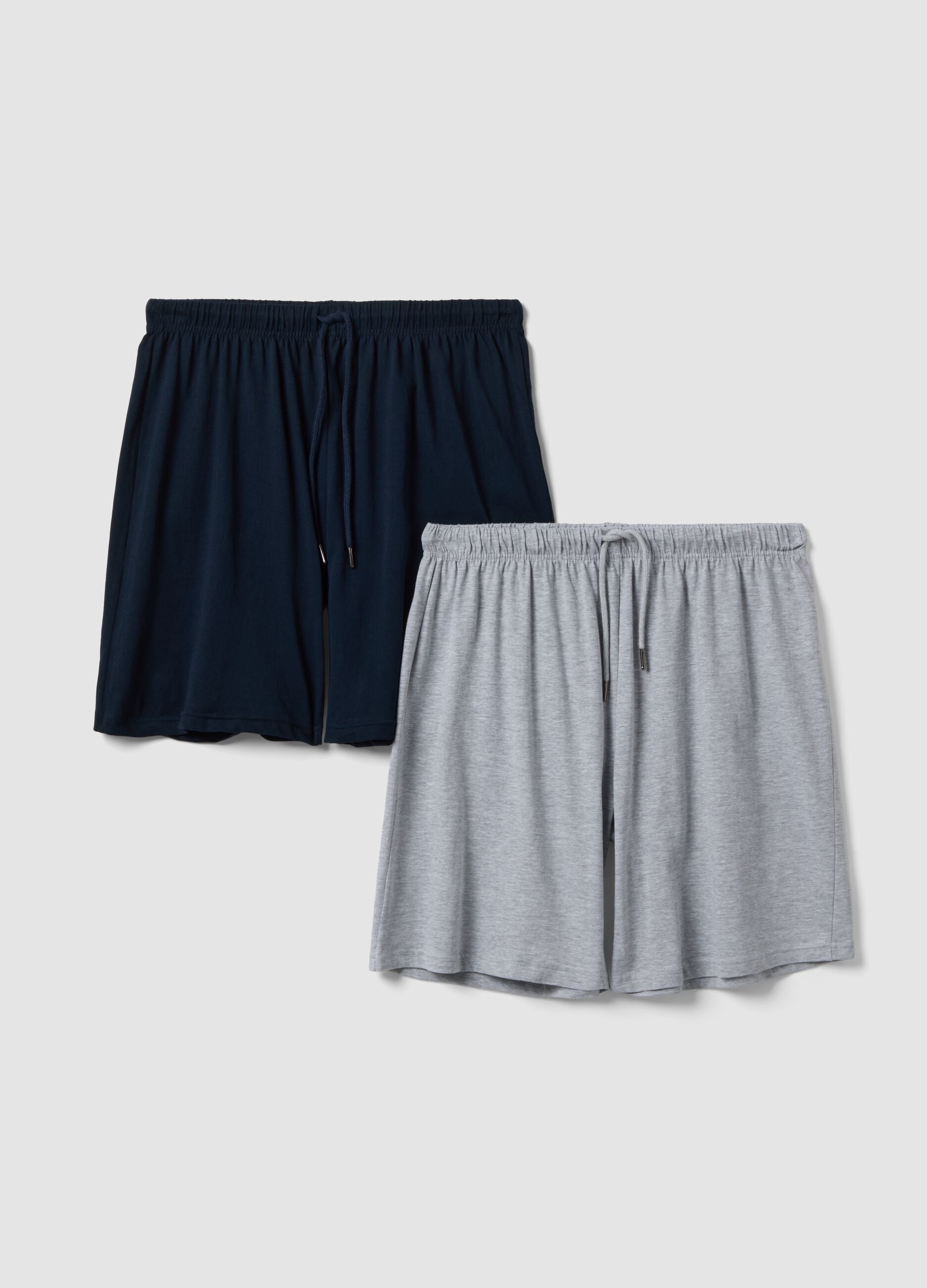2-pack of multicolour organic cotton pyjama shorts
