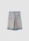 Light blue denim shorts in pure cotton_4