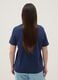 Blue pure cotton T-shirt with print, regular fit_3