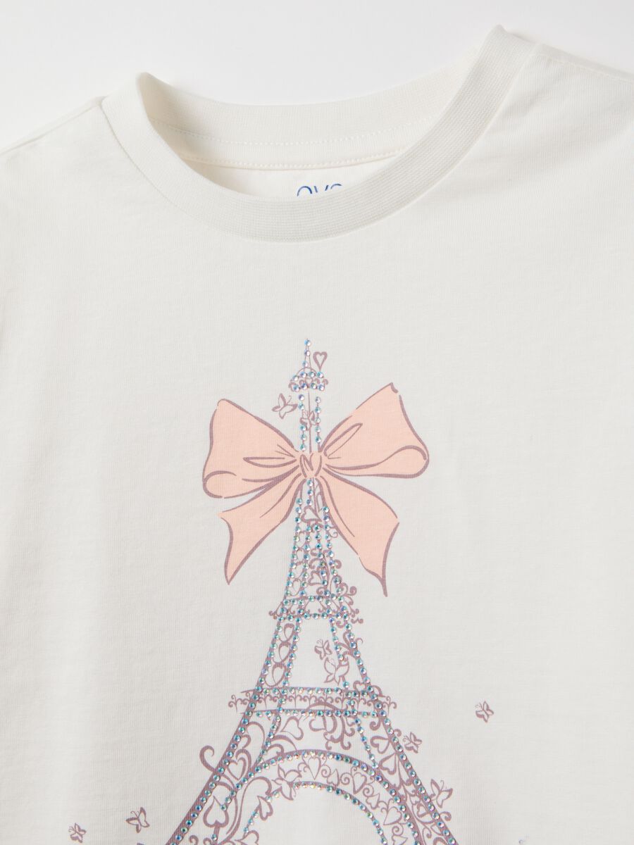 Wei&szlig;e M&auml;dchen T-Shirt aus reiner Baumwolle im Regular Fit_2