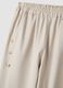 Beige Regular-Fit-Hose aus Stretch-Baumwolle mit elastischem Bund_5
