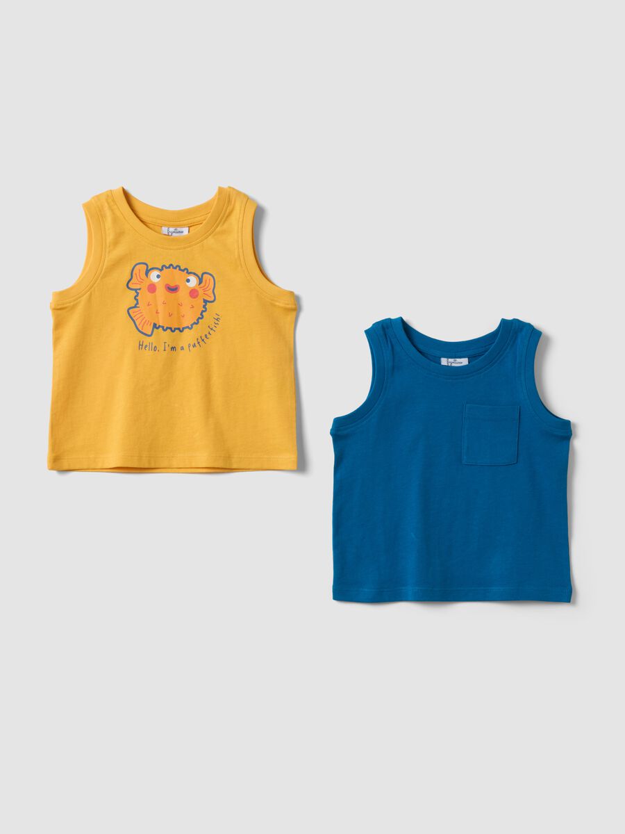 2-pack yellow pure cotton tank tops_0