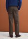 Brown pure cotton carrot-fit chino trousers_3