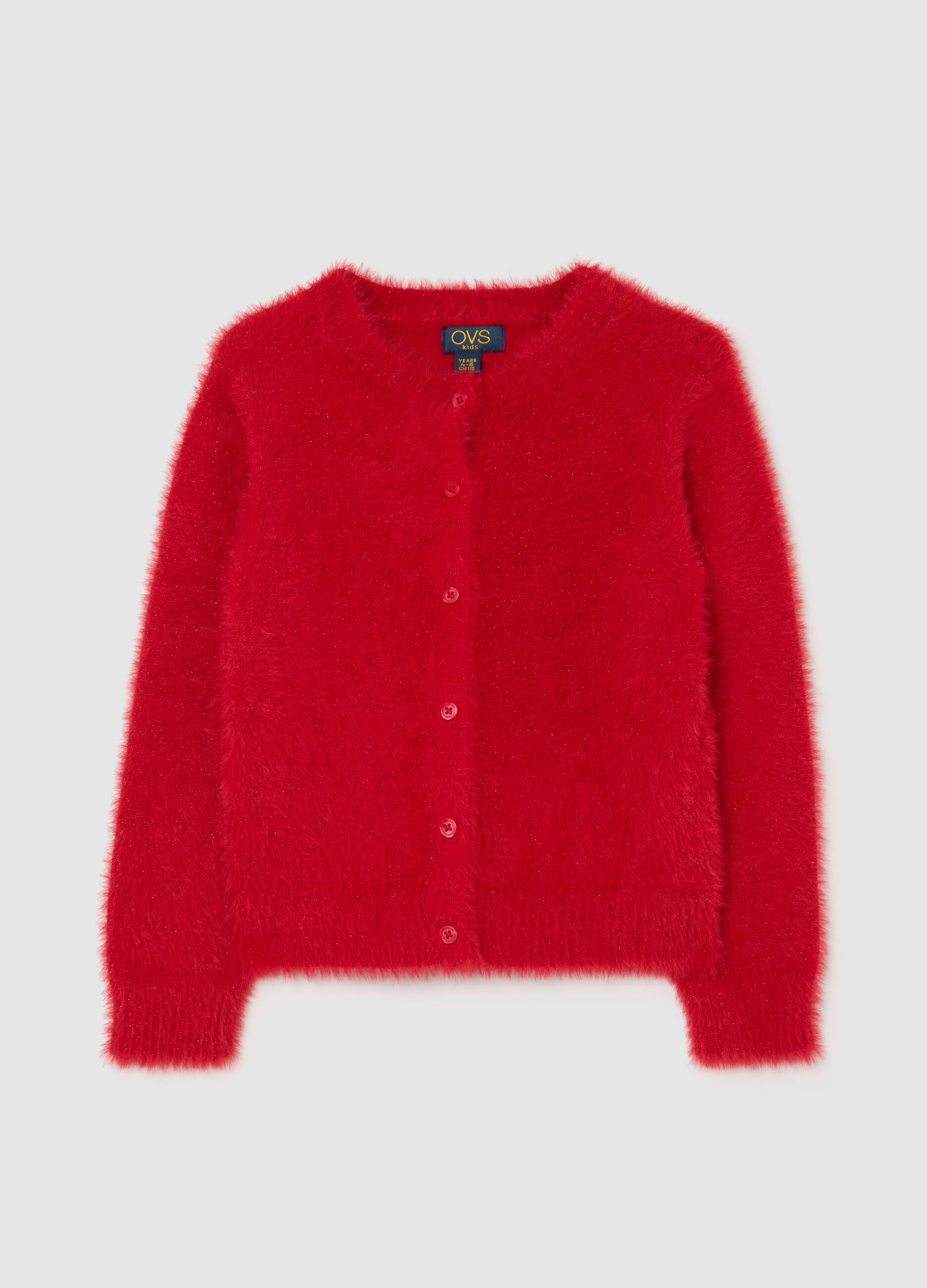 Girls' Red Cardigan Regular Fit