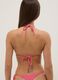 Pink triangle bikini top in stretch fabric_4