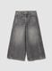Jeans cinzentos wide leg em algod&atilde;o puro com estrelas para menina_0