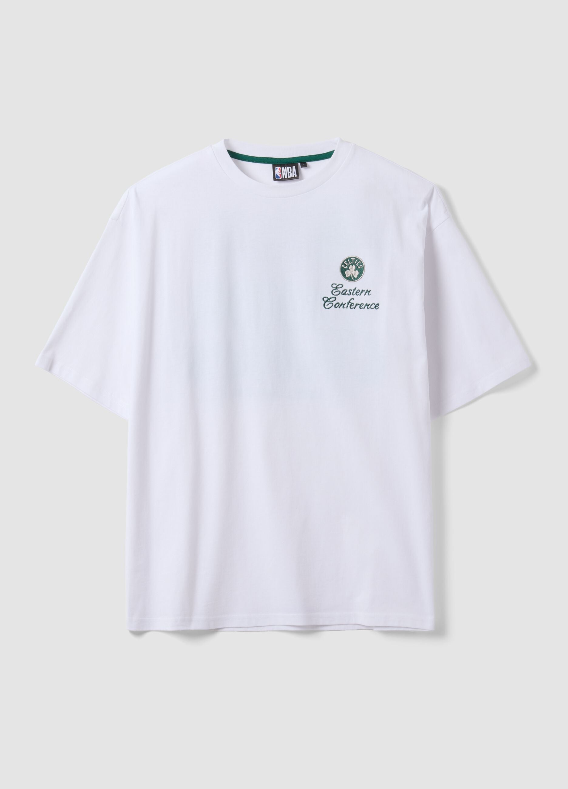 Wei&szlig;es T-Shirt aus reiner Baumwolle mit Celtics-Print