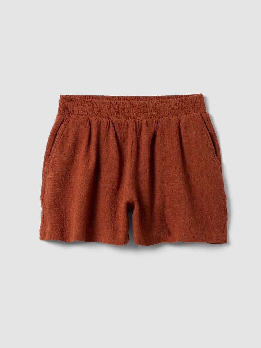 Brown pure cotton shorts_4