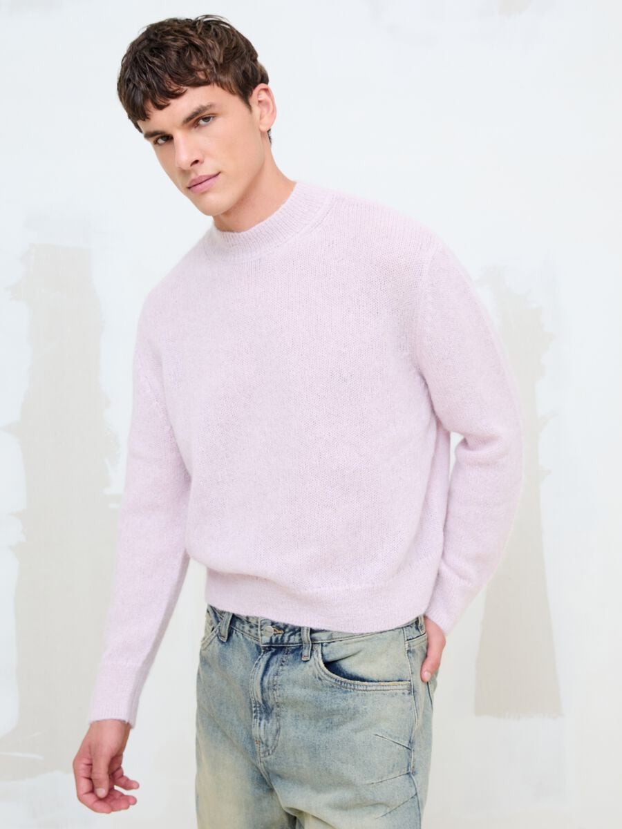 Light Pink Mohair Crew-Neck Jumper_0