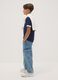 Light blue denim cargo jeans in cotton-viscose blend, straight fit_1