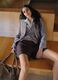 Brown regular-fit shorts in a viscose, cotton and linen blend_0