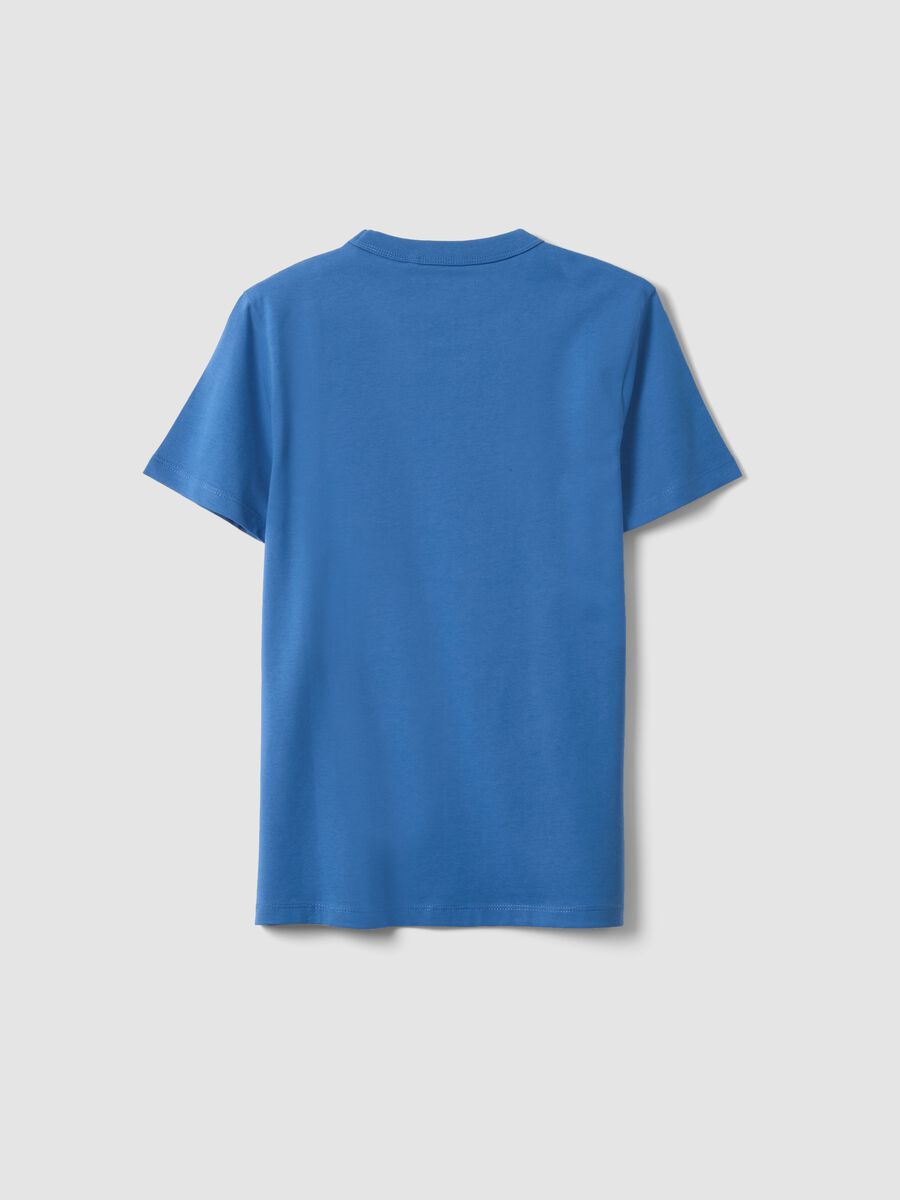 Boys' blue pure cotton regular-fit T-shirt_1