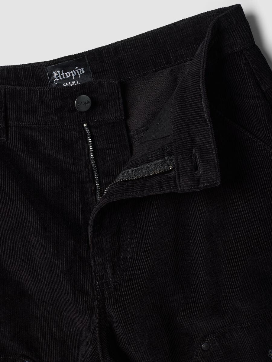 Corduroy Carpenter Pants Black_2