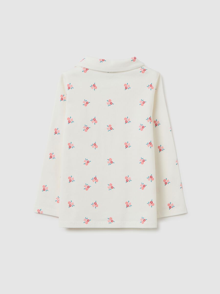 Girls' White Stretch Cotton Polo Regular Fit_1