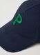 Children's blue pure cotton baseball cap with embroidered P_2