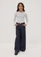 Jeans blu wide leg in misto cotone e lyocell_1