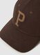 Brown cap with embroidered letter_2