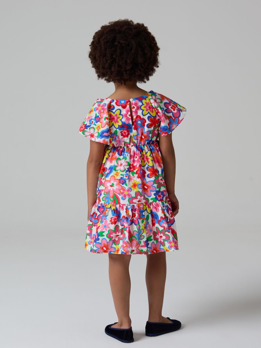 Cotton dress with flounce and print_2