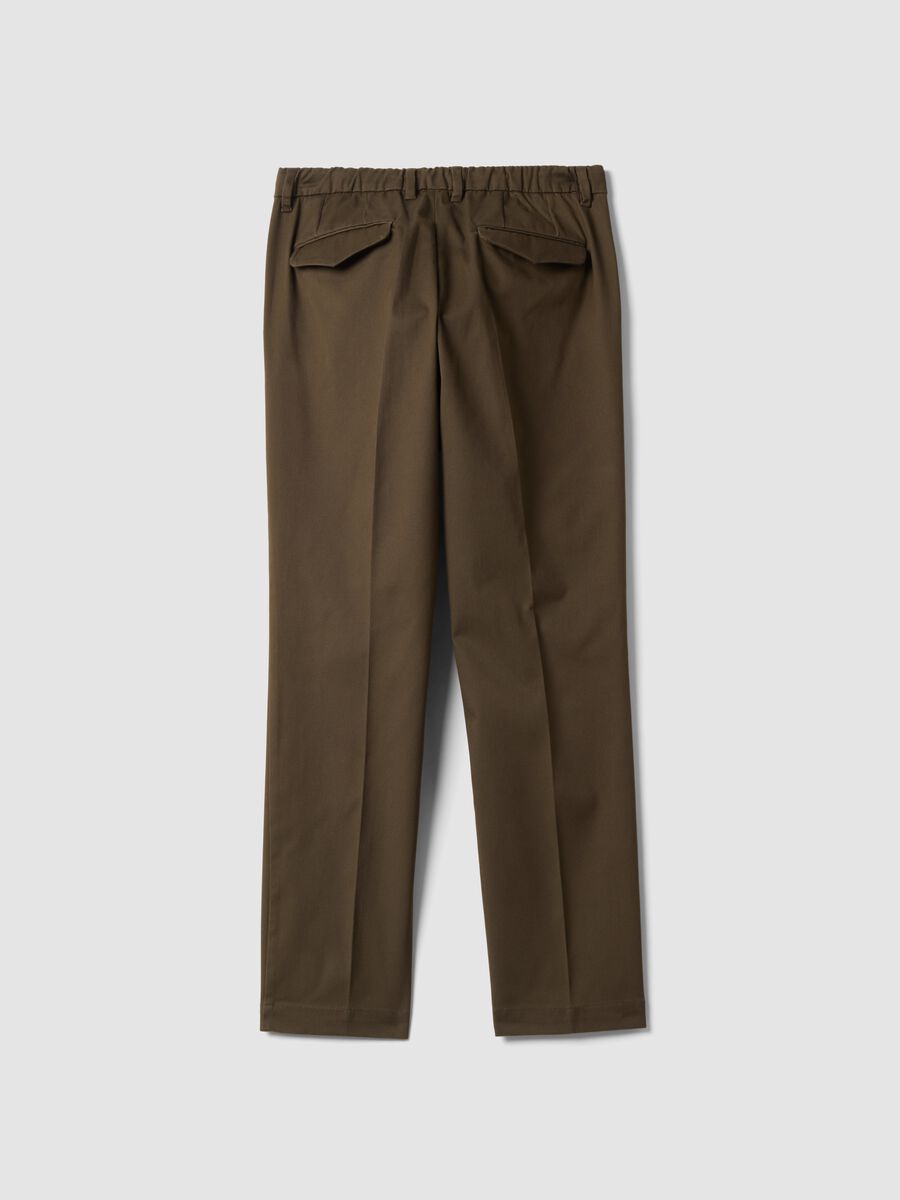 Braune Slim-Fit-Chinohose aus Stretch-Twill_2