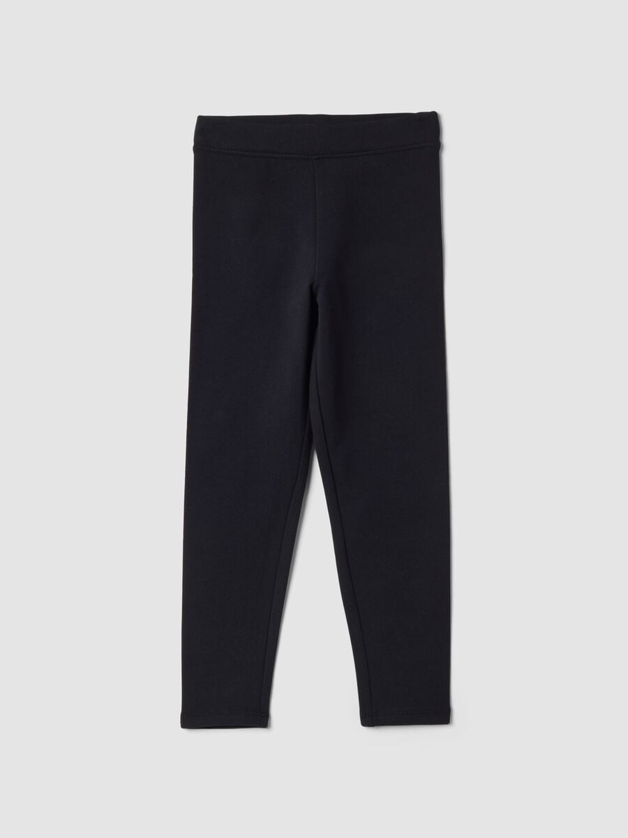 Schwarze Skinny-Fit-Leggings aus elastischer Bio-Baumwolle_0