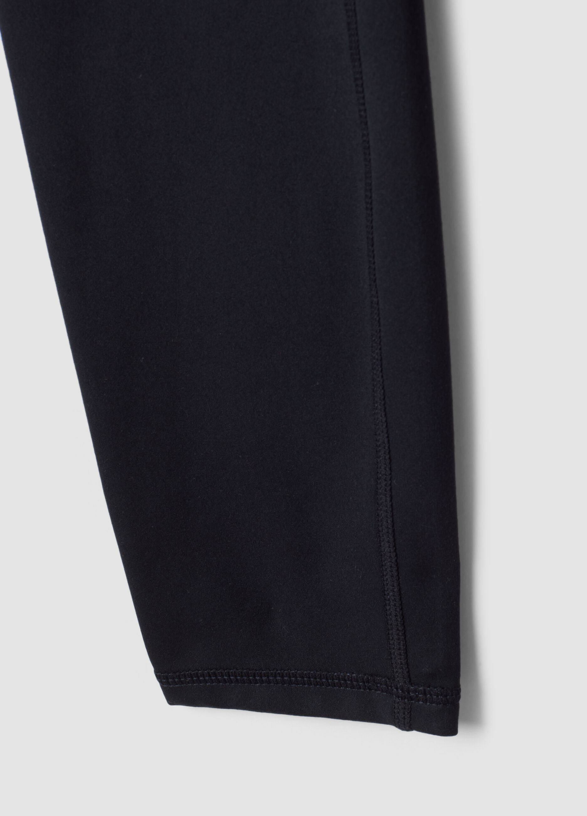 Black high-waisted stretch leggings